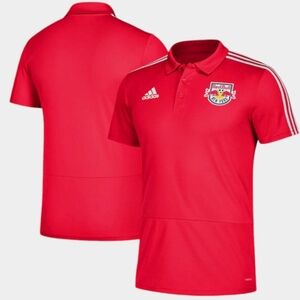 Adidas MLS Finished Coaches 3-Stripe Polo, New York Red Bulls Size XL NWOT